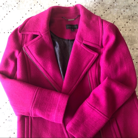 fuschia wool coat